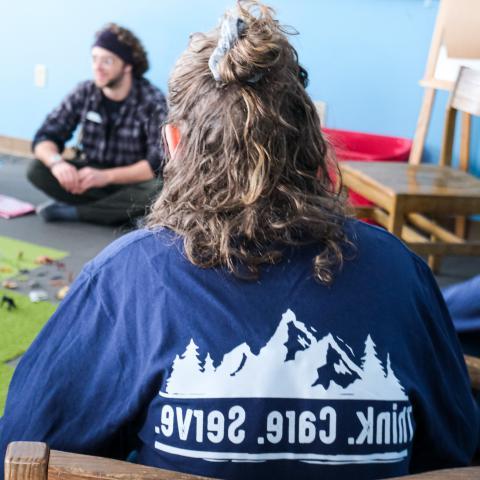 student listening to a story 